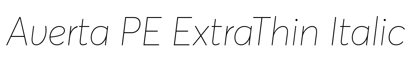 Averta PE ExtraThin Italic